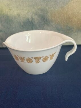 Vintage Corning Pyrex Butterfly Gold creamer / milk jug